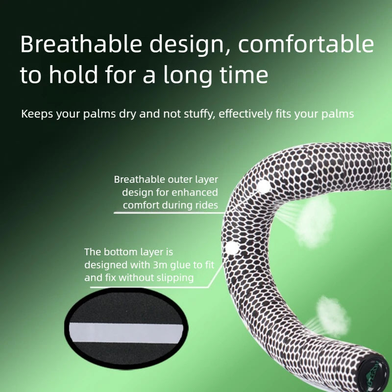 Road Bike Handlebar Tape – Silicone Honeycomb Non-Slip Bar Wrap Handlebar Tape Axl