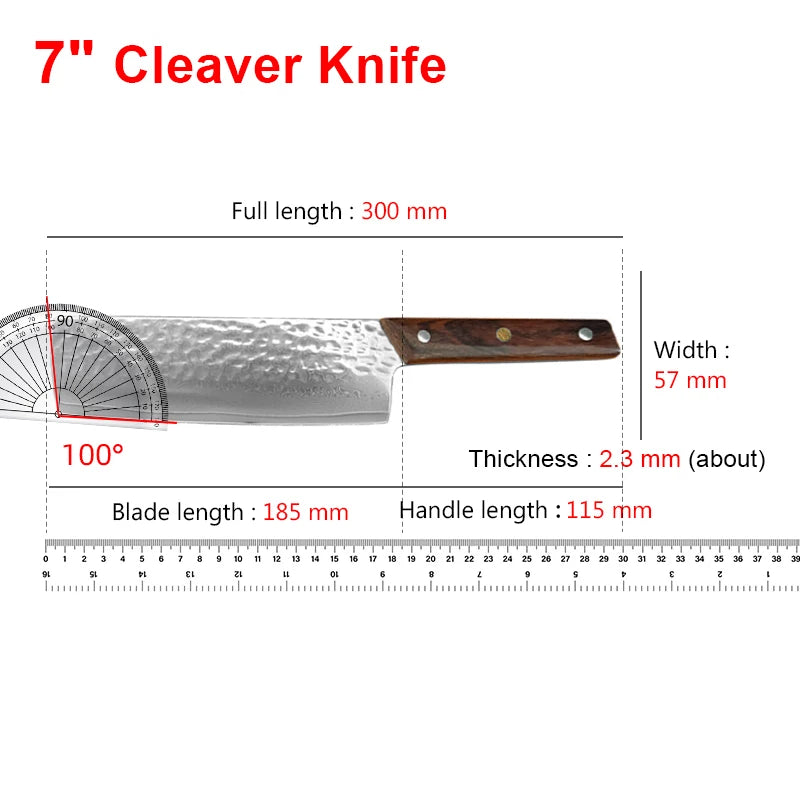 Damascus Kitchen Cleaver – Ultra Sharp Stainless Steel Chef Knife Kitchen Cleaver Knife Axl