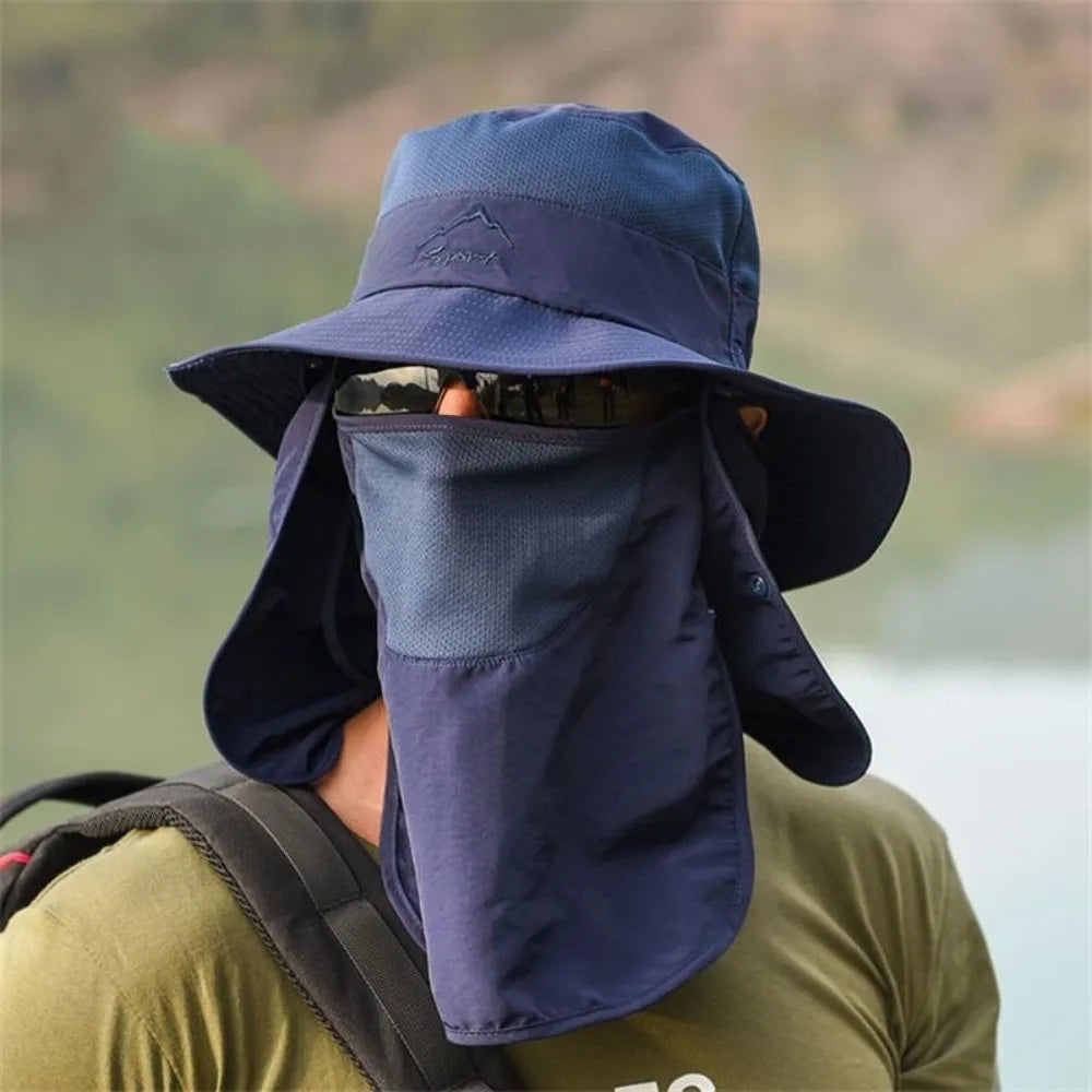 UV Fisherman Hat – Removable Neck Flap, Visor & Sun Cover Sun Protection Hat Axl