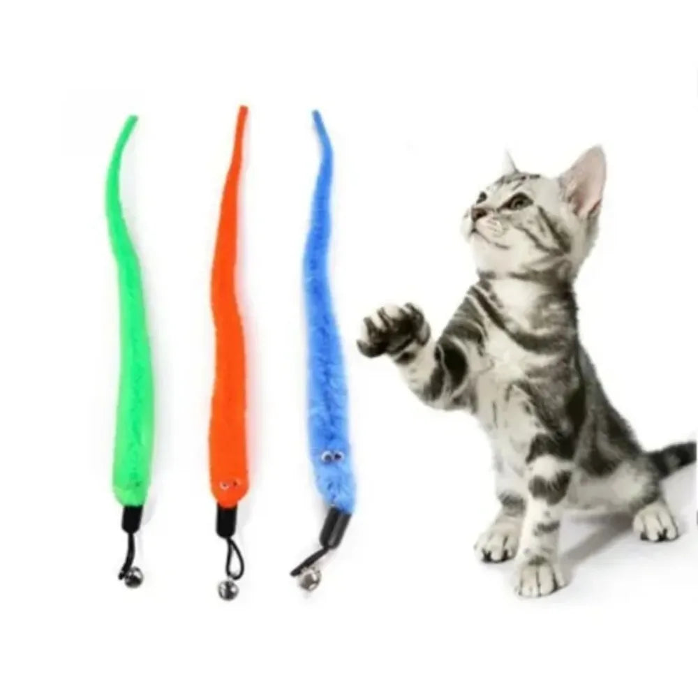 5-Pack Caterpillar Plush Worm Cat Toys – Interactive Refill Heads Cat Toy Refills Axl