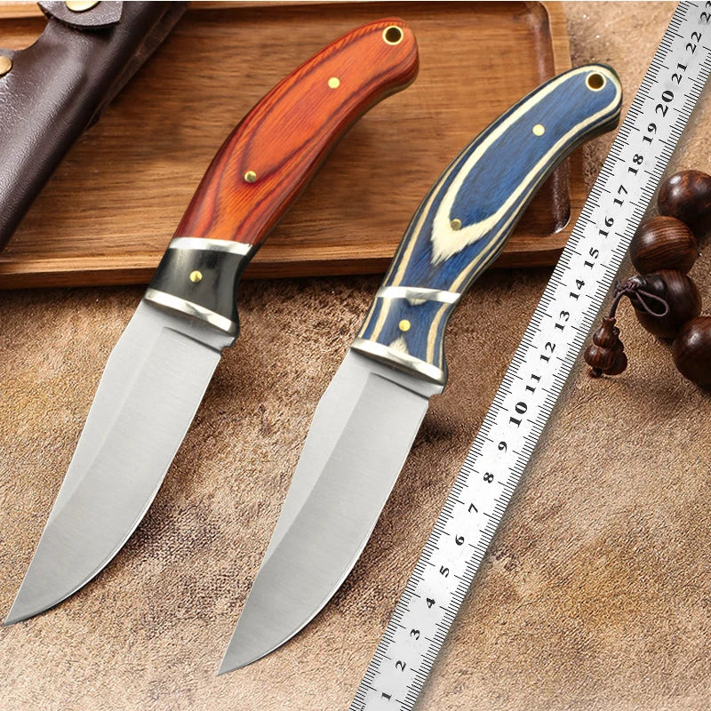 Stainless Steel Boning & Slicing Knife Set | Wood Handle Kitchen Knife Set Axl