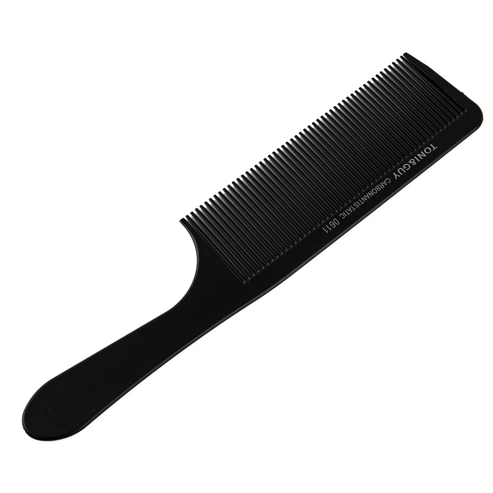 Curved Barber Clipper Comb – Flat Top Anti-Static Hair Cutting Barber Cutting Comb Axl A Black
