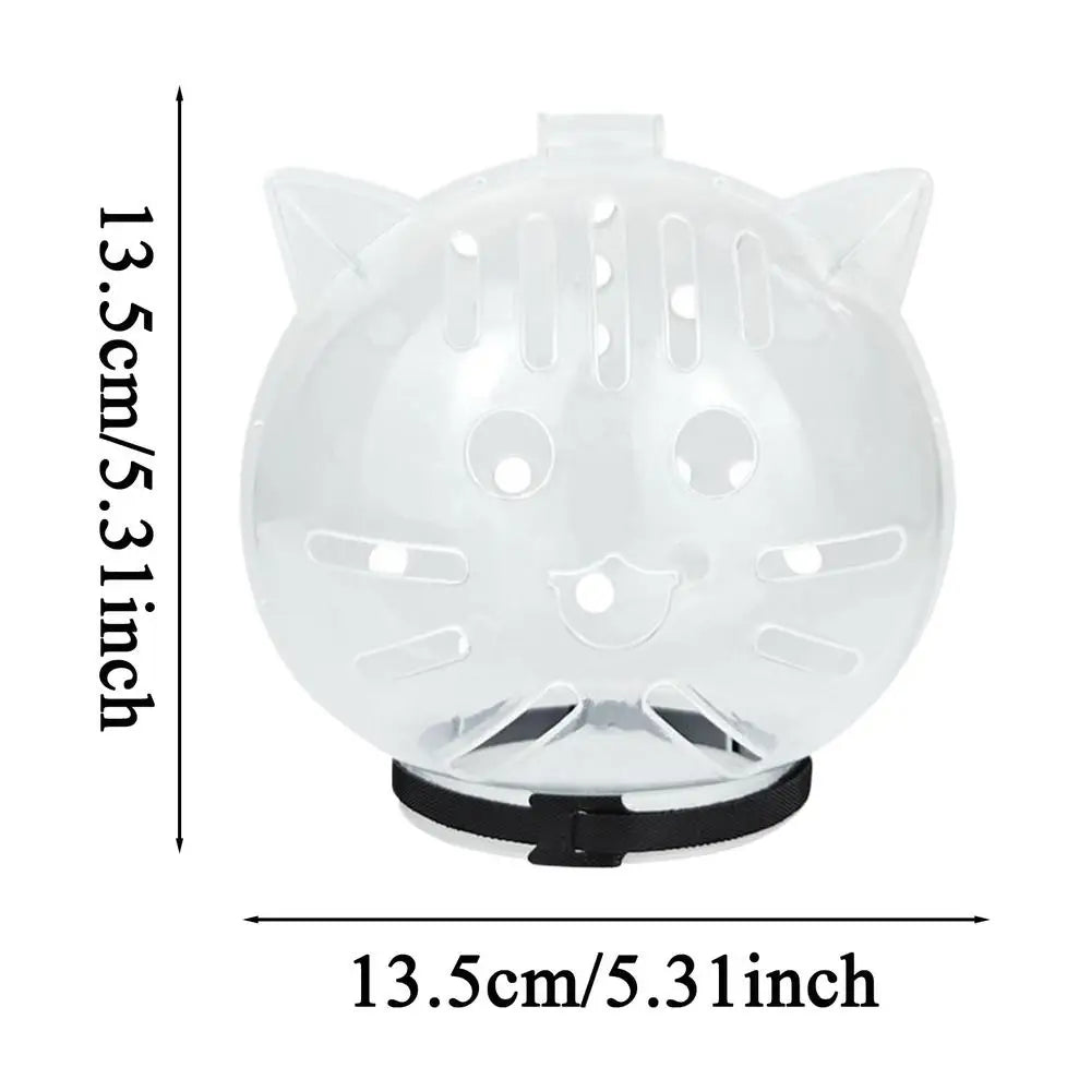 Breathable Cat Muzzle Helmet – Anti-Bite Grooming Hood Cat Grooming Muzzle Axl S