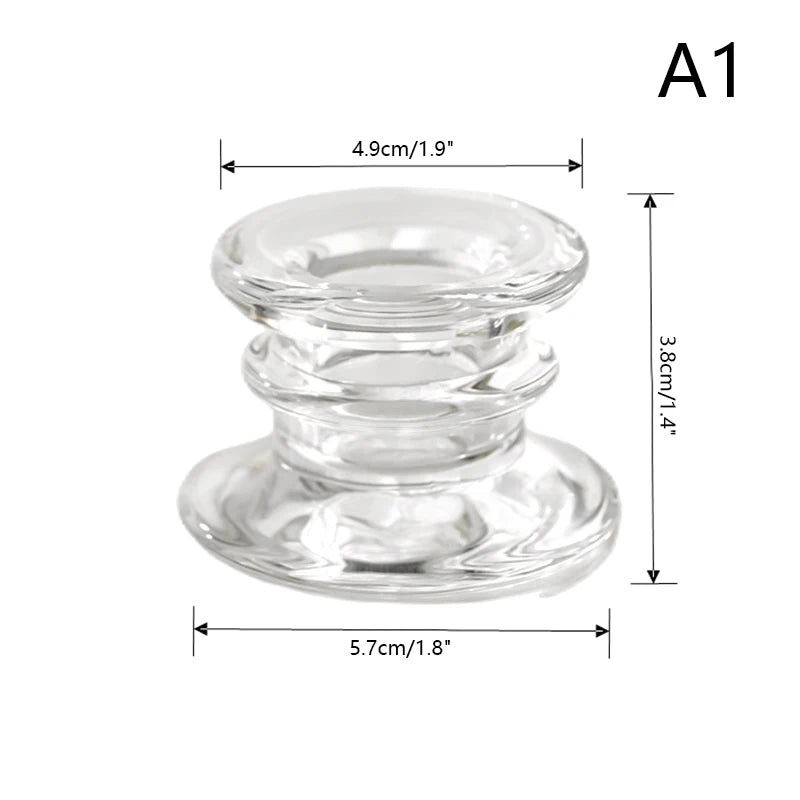 Nordic Glass Candle Holder – Wedding & Home Décor Candlestick Glass Candle Holder Axl A1