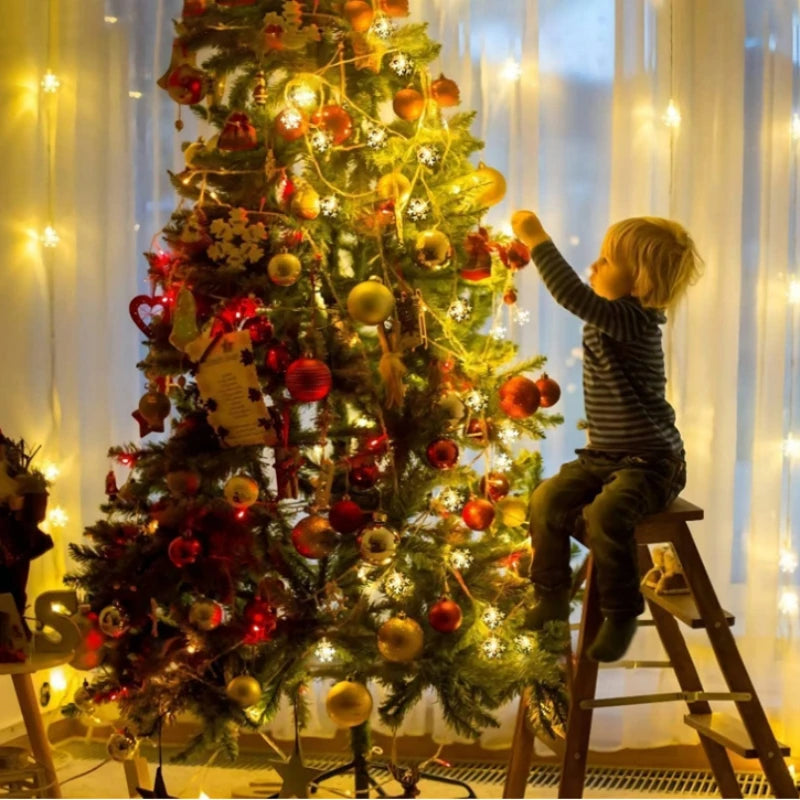 Snowflake LED Christmas Garland Hanging Tree Ornaments Christmas Ornaments Axl