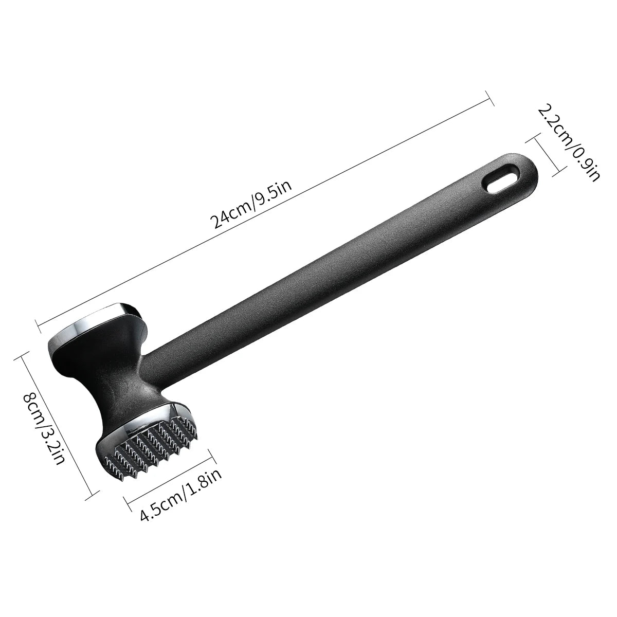 Double-Sided Zinc Alloy Meat Tenderizer Mallet | Ergonomic Meat Tenderizer Mallet Axl 1pcs
