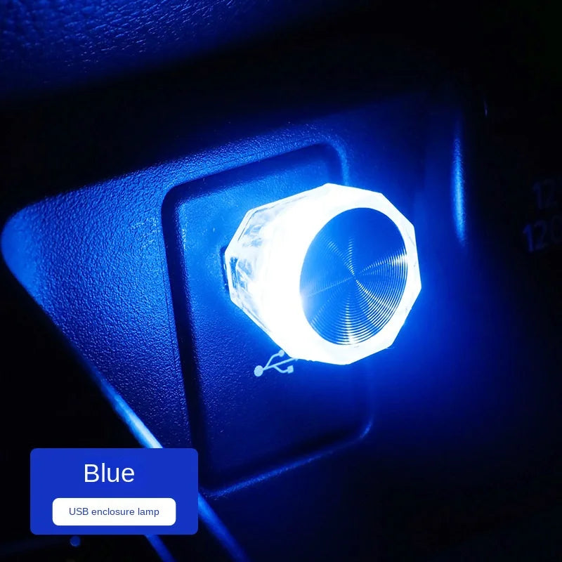 Mini USB LED Car Atmosphere Light – Plug & Play Neon Lamp Car Ambient Light Axl blue