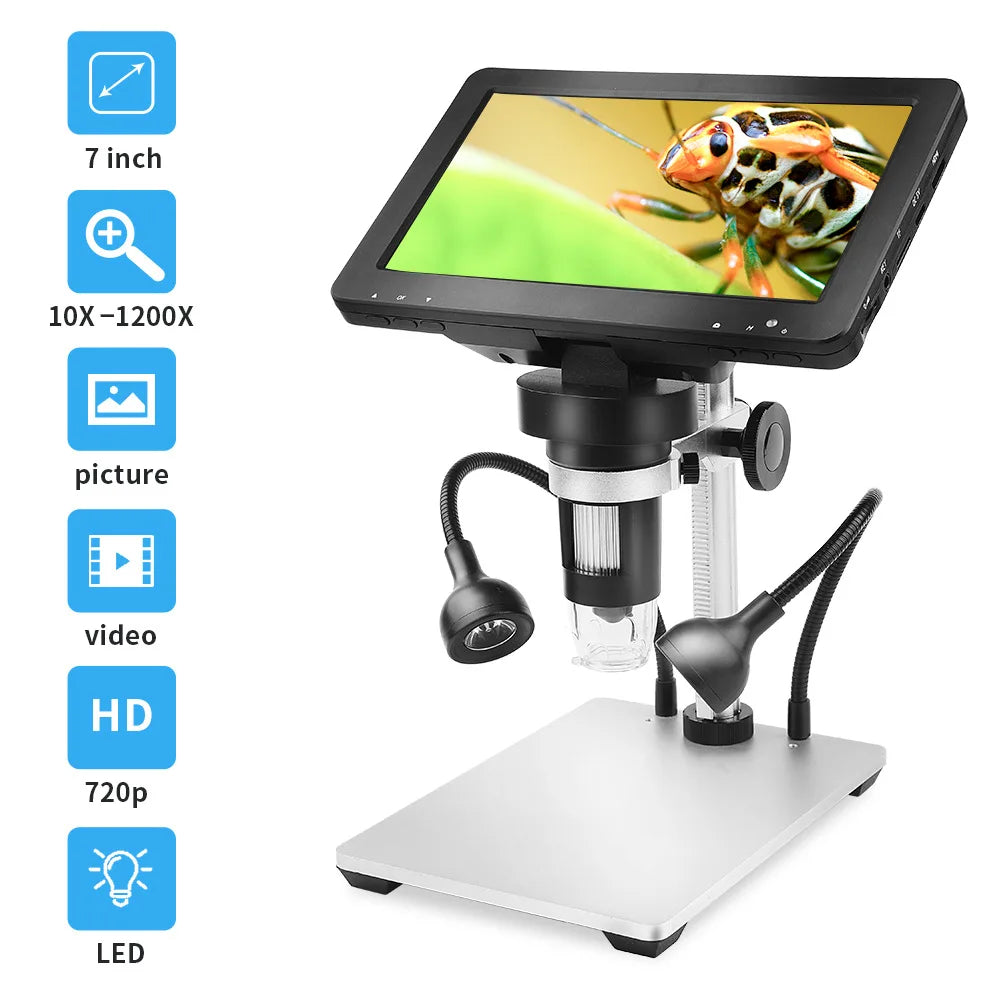 7-Inch HD Digital Microscope 500X – PCBA & Coin Inspection Digital Microscope Axl