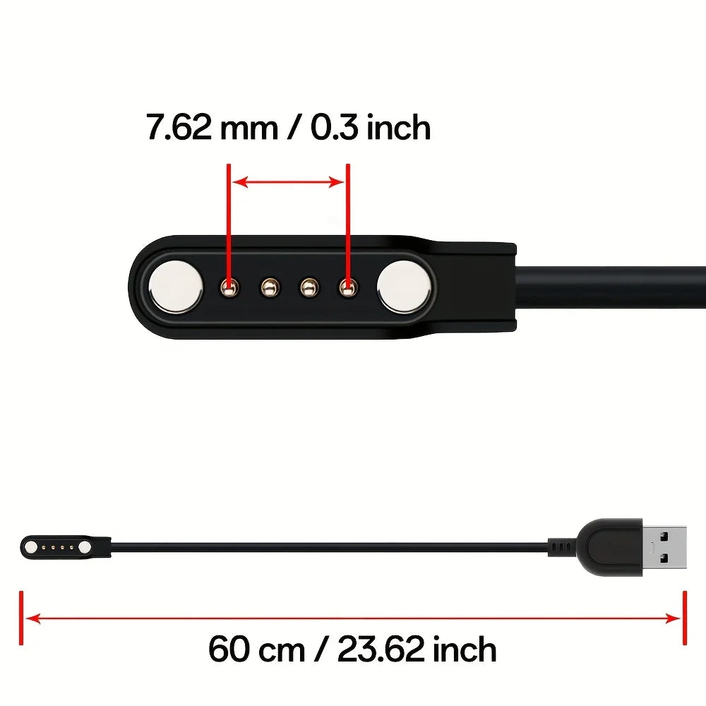 4-Pin Magnetic Smart Watch Charger Cable – GT88 KW18 KW88 Smart Watch Charger Axl