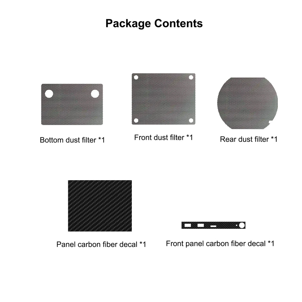 Steam Deck 5-in-1 Dust Filter & Carbon Fiber Sticker Kit Console Protective Kit Axl