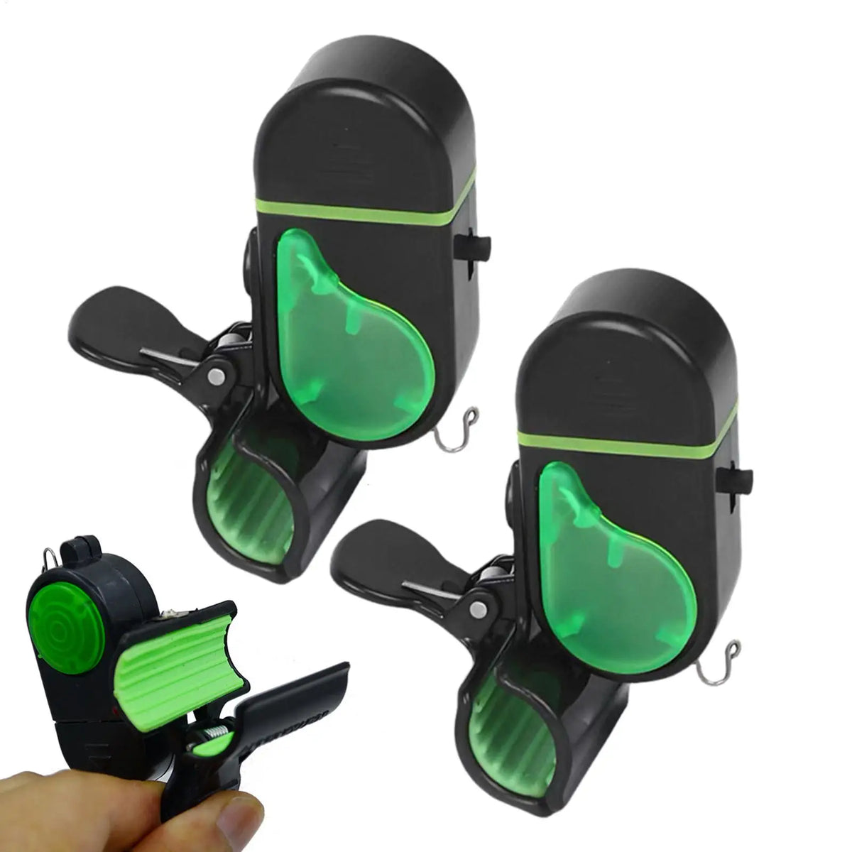 LED Fishing Bite Alarm Bells with Light – 2 Pack for All Rods Fishing Bite Alarm Axl