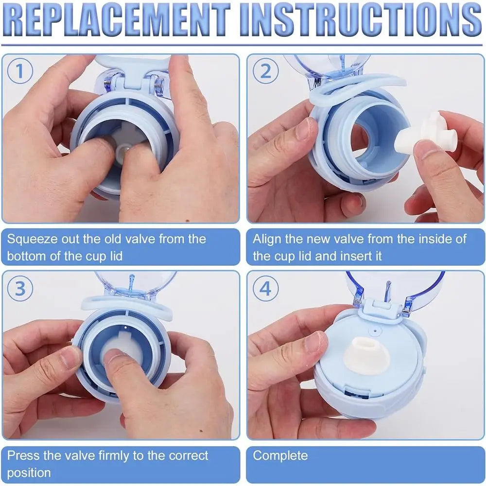 Silicone Bite Valve Replacement for Ello Cooper 18–40oz | 2-Pack Water Bottle Accessory Axl