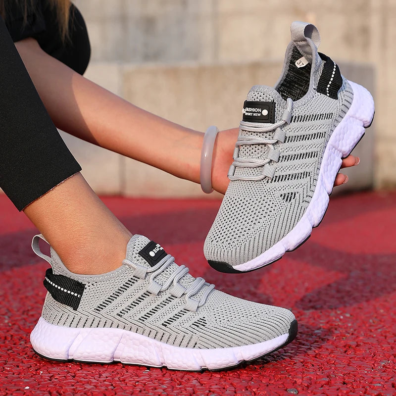 ZULIWAGN Breathable Mesh Sneakers – Lightweight Casual Shoes Mesh Casual Sneakers Axl Gray 41