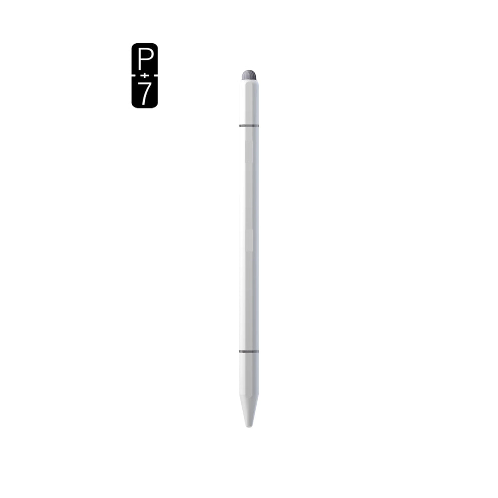 P+7 Universal Stylus Pen 3 Tips & Ballpoint – iOS & Android Capacitive Stylus Pen Axl BP28 WHITE