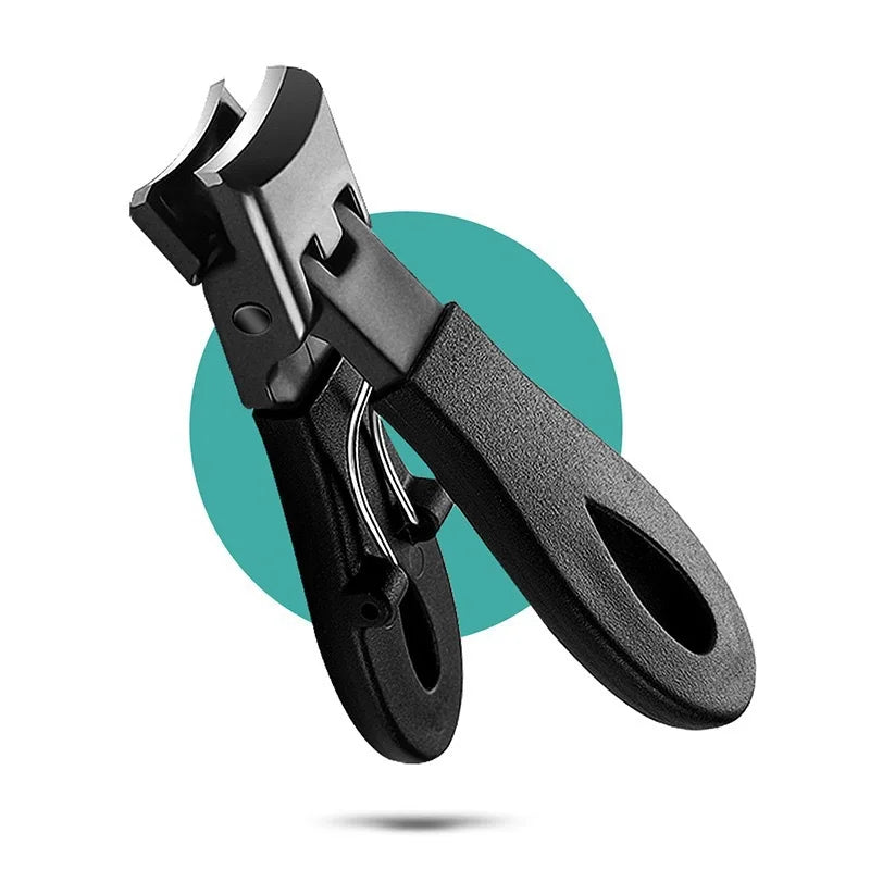 Wide-Jaw Anti-Splash Nail Clipper – Stainless Steel Heavy Duty Nail Clipper Axl Black-ba