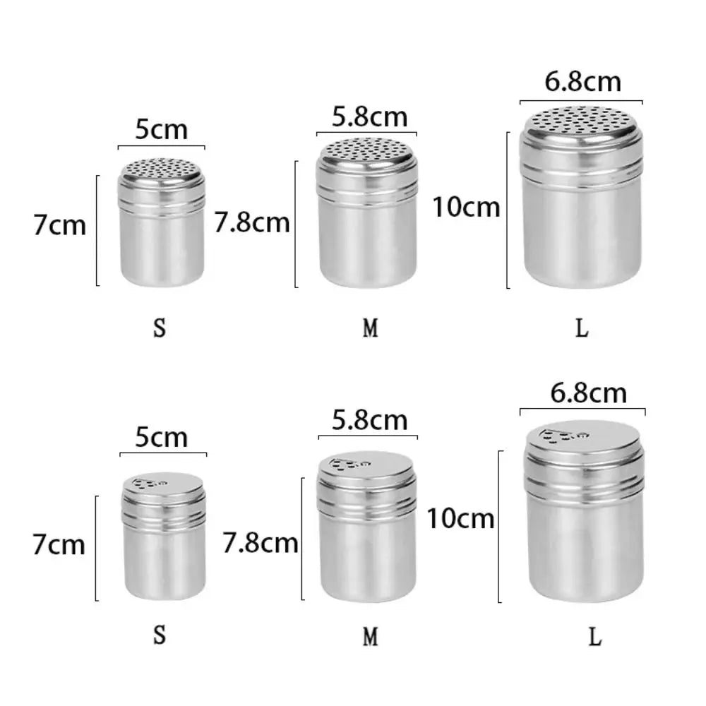 Stainless Steel Spice Shaker – Rotating Lid Salt & Pepper Jar Spice Shaker Jar Axl