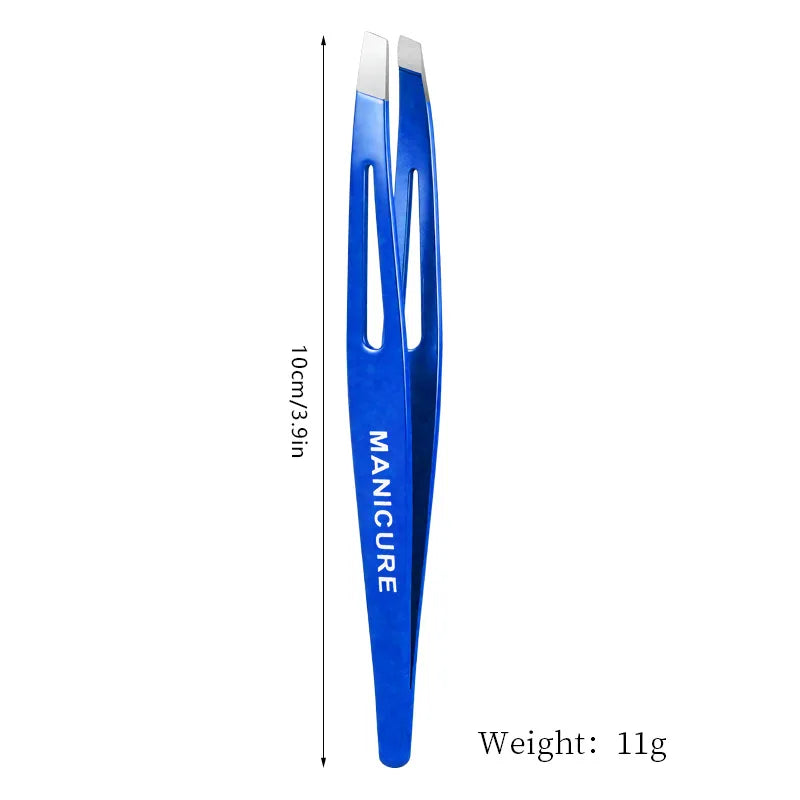Stainless Steel Eyelash Tweezers Set – Lash Extension & Brow Eyelash Tweezers Set Axl Blue