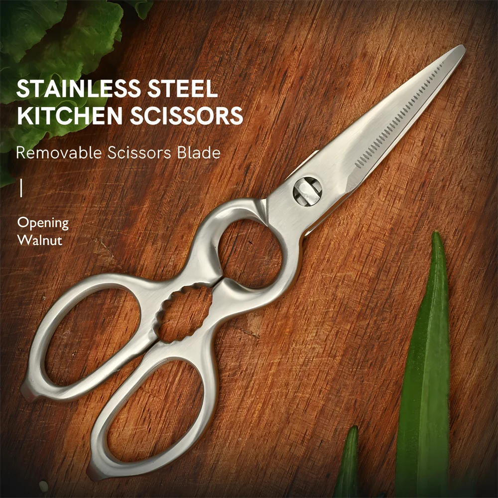 Heavy-Duty Stainless Steel Kitchen Scissors – BBQ Food Shears Kitchen Scissors Axl Kitchen Scissors
