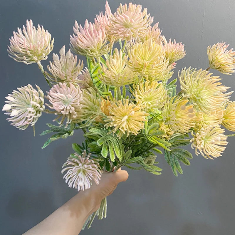 Artificial Crab Claw Chrysanthemum Faux Flower Bouquet | Home Decor Artificial Flower Bouquet Axl