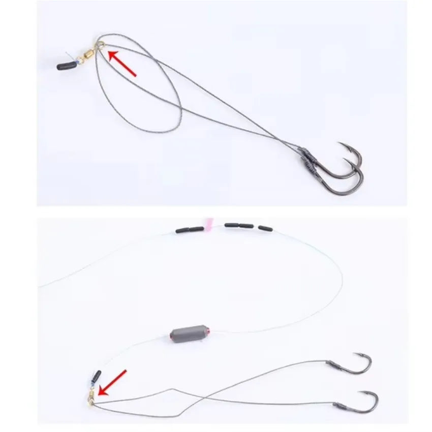 50-Piece Size 10 Steel Alloy Barbed Fishing Hooks – String Hook Set Fishing Hooks Set Axl