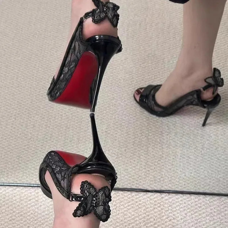 Women's Mesh Open Toe High Heel Stiletto Sandals – Breathable High Heel Sandals Axl