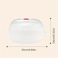 Microwave Steamer – Food Grade High Temp Cooking Tool Microwave Steamer Axl White monolayer