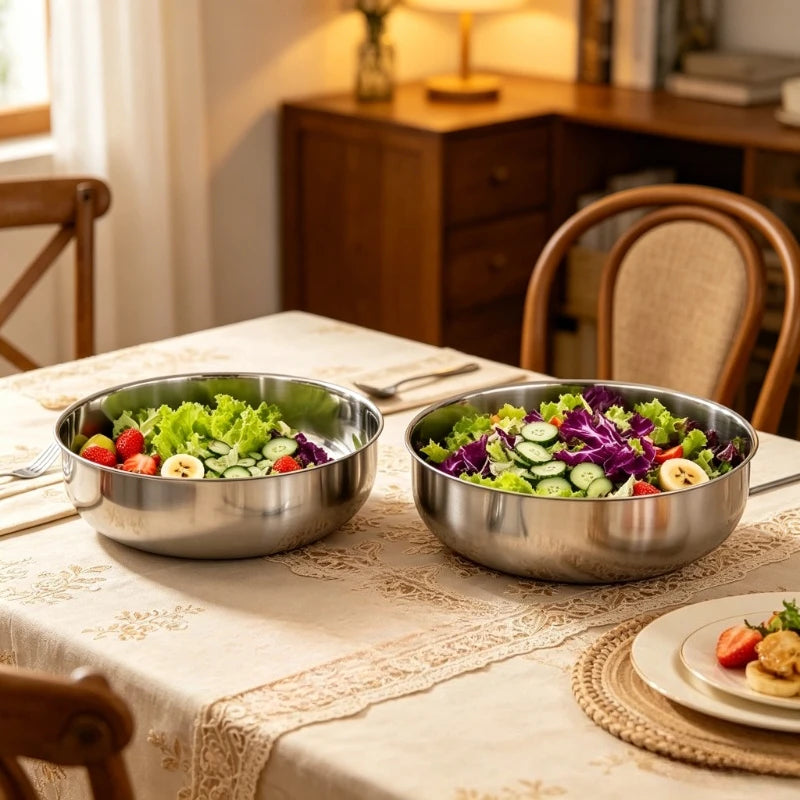 Large Stainless Steel Mixing Bowl – Dough, Salads & Soups Stainless Steel Mixing Bowl Axl
