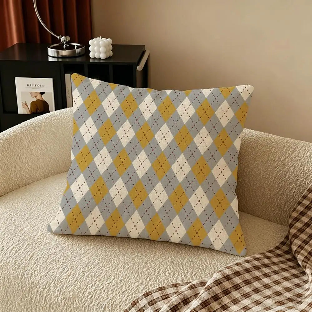 Natural Linen Cushion Cover – Printed Pillow Case Sofa & Bed Linen Cushion Cover Axl