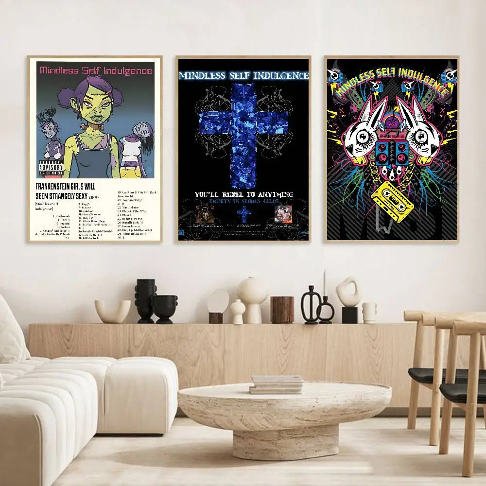 Mindless Self Indulgence Band Poster – HD Self-Adhesive Wall Art Band Wall Poster Axl