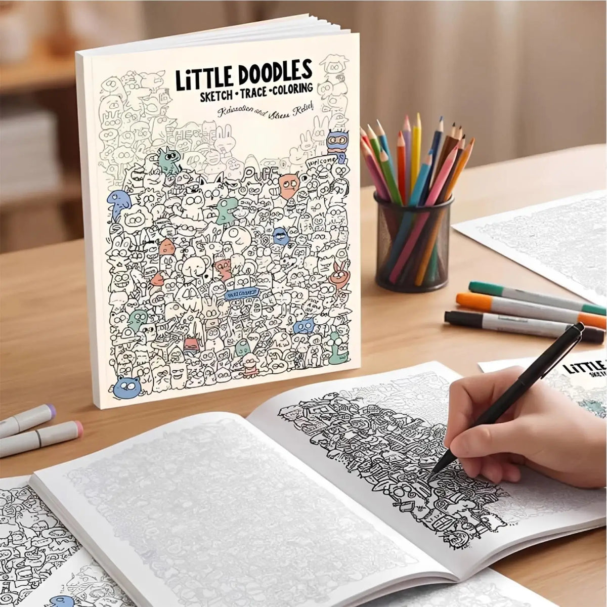 Doodle Art Adult Coloring Book – Mindfulness Trace & Color Adult Coloring Book Axl Default Title