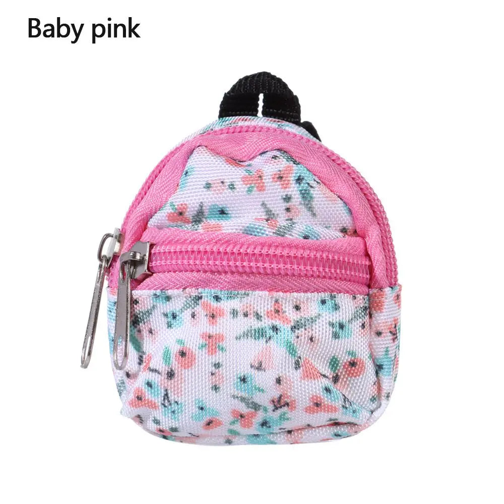 Mini Doll Backpack – Cute Cloth School Bag for 1/6 BJD Dolls Doll Accessory Axl baby pink