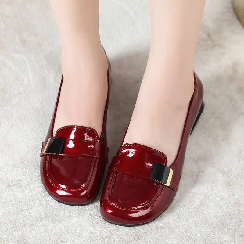 Lolita JK Loafers – Women's Patent Leather Slip-On Flats Slip-On Loafers Axl