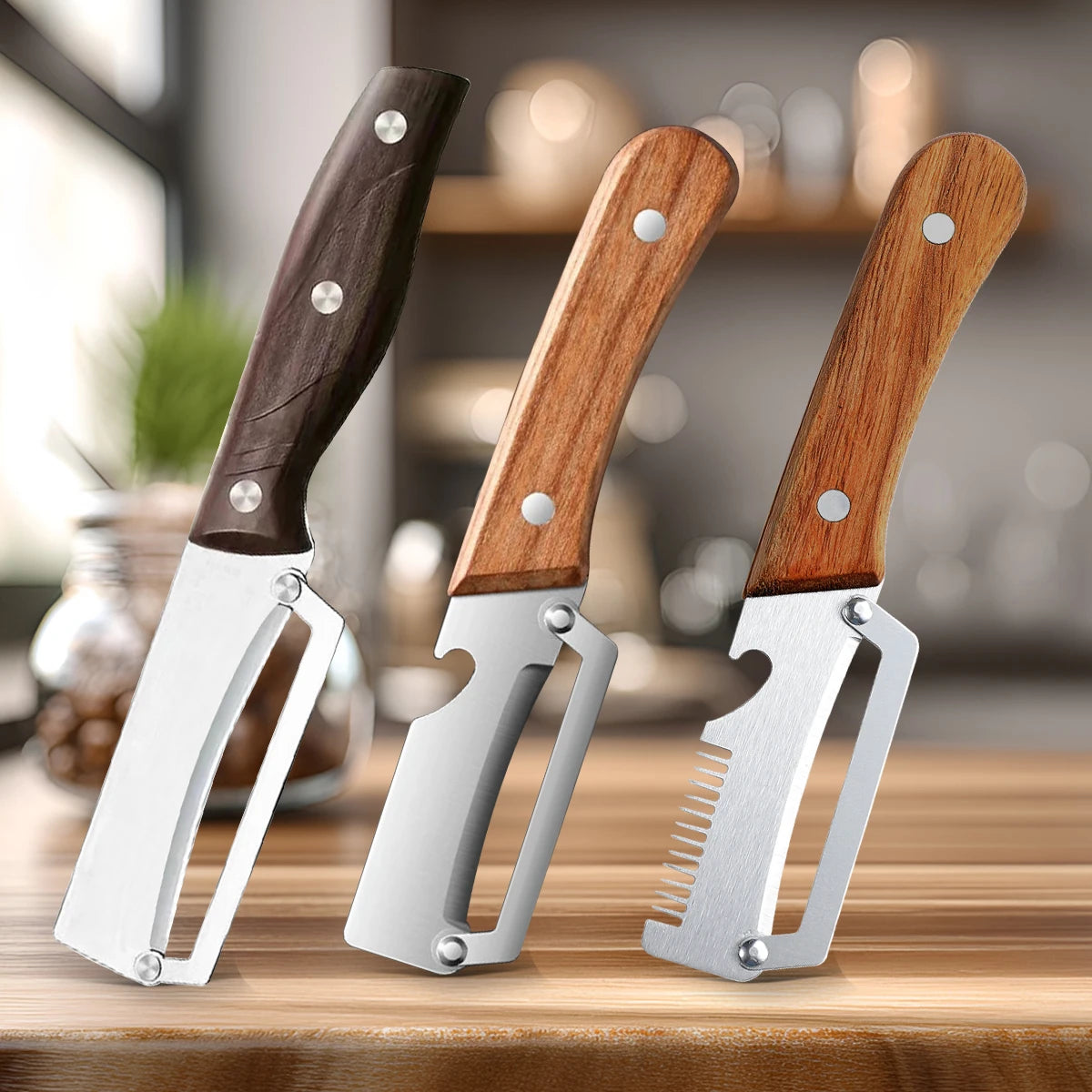 Stainless Steel Kitchen Tool Set – Peeler, Shears & Slicer Kitchen Tool Set Axl 3PCS B