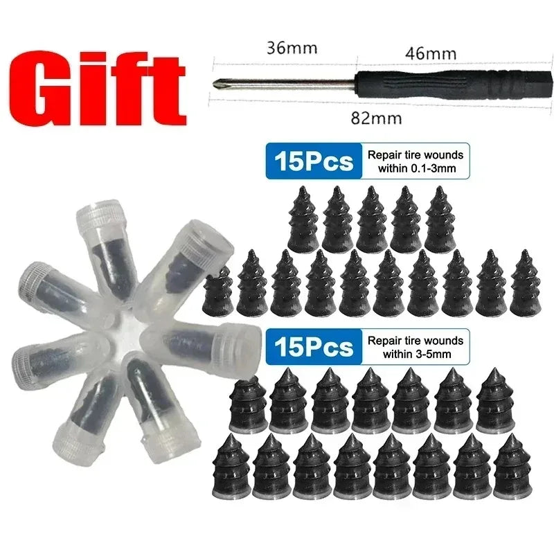 Tire Repair Rubber Nails 10/20/30 Pcs – Puncture Fix Kit Tire Repair Kit Axl 30Pcs Mix