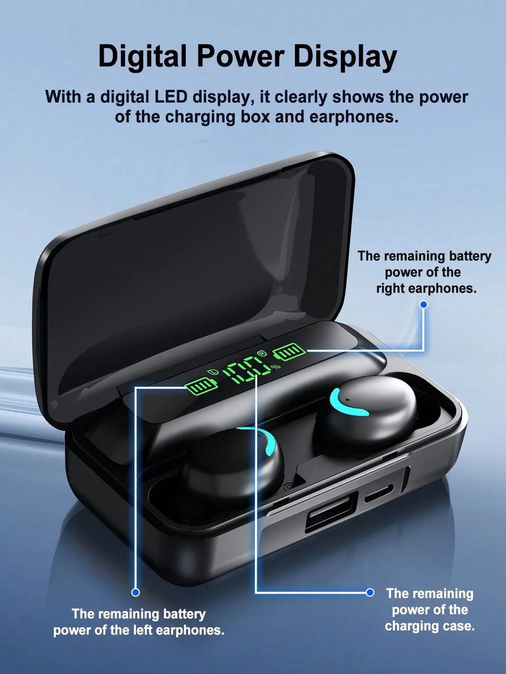 F9 Wireless Bluetooth Earbuds with Charging Case & Mic Wireless Earbuds Axl