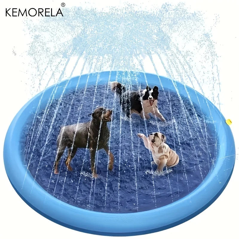 Inflatable Dog Sprinkler Play Mat – Outdoor Water Spray Pad Dog Sprinkler Mat Axl