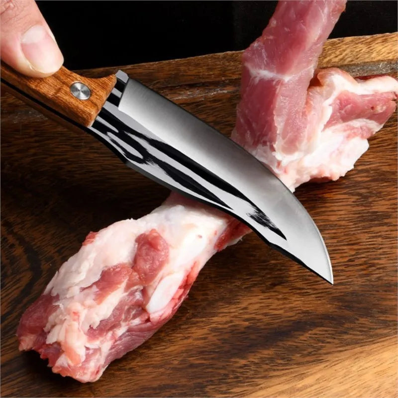 Hand-Forged Carbon Steel Boning & Multipurpose Kitchen Knife Kitchen Boning Knife Axl