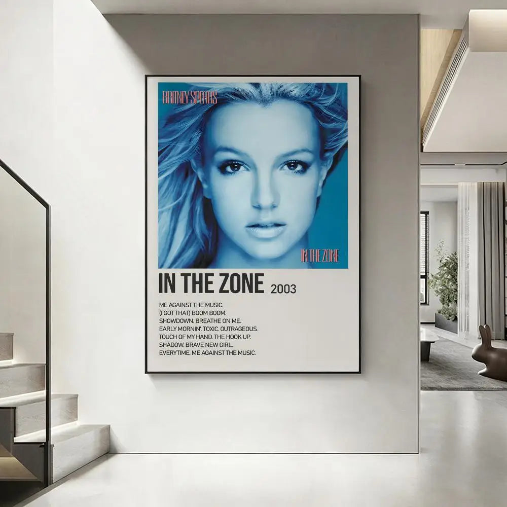 Britney Spears HD Wall Poster – Waterproof Aesthetic Art Print Wall Art Poster Axl White14 40X50cmNoframe
