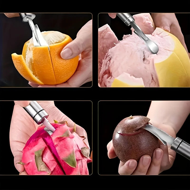 Stainless Steel Citrus & Orange Peeler Tool with Handle Citrus Peeler Tool Axl