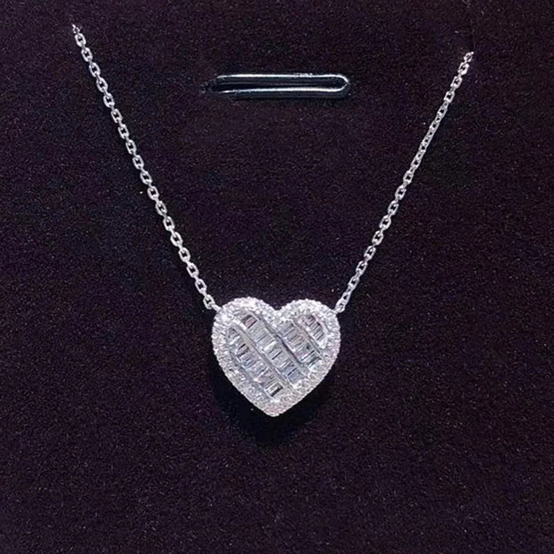 Huitan CZ Pendant Necklace – Women's Wedding Fashion Jewelry Pendant Necklace Axl