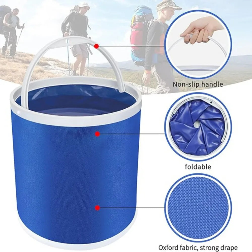 9L Collapsible Oxford Bucket – Car Wash, Camping & Fishing Collapsible Bucket Axl