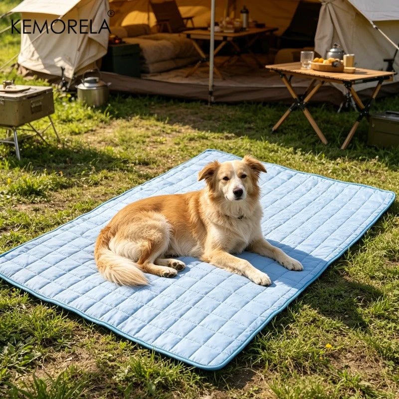 KEMORELA Ice Silk Dog Cooling Mat – Breathable Pet Bed S–XL Dog Cooling Mat Axl 100x150cm