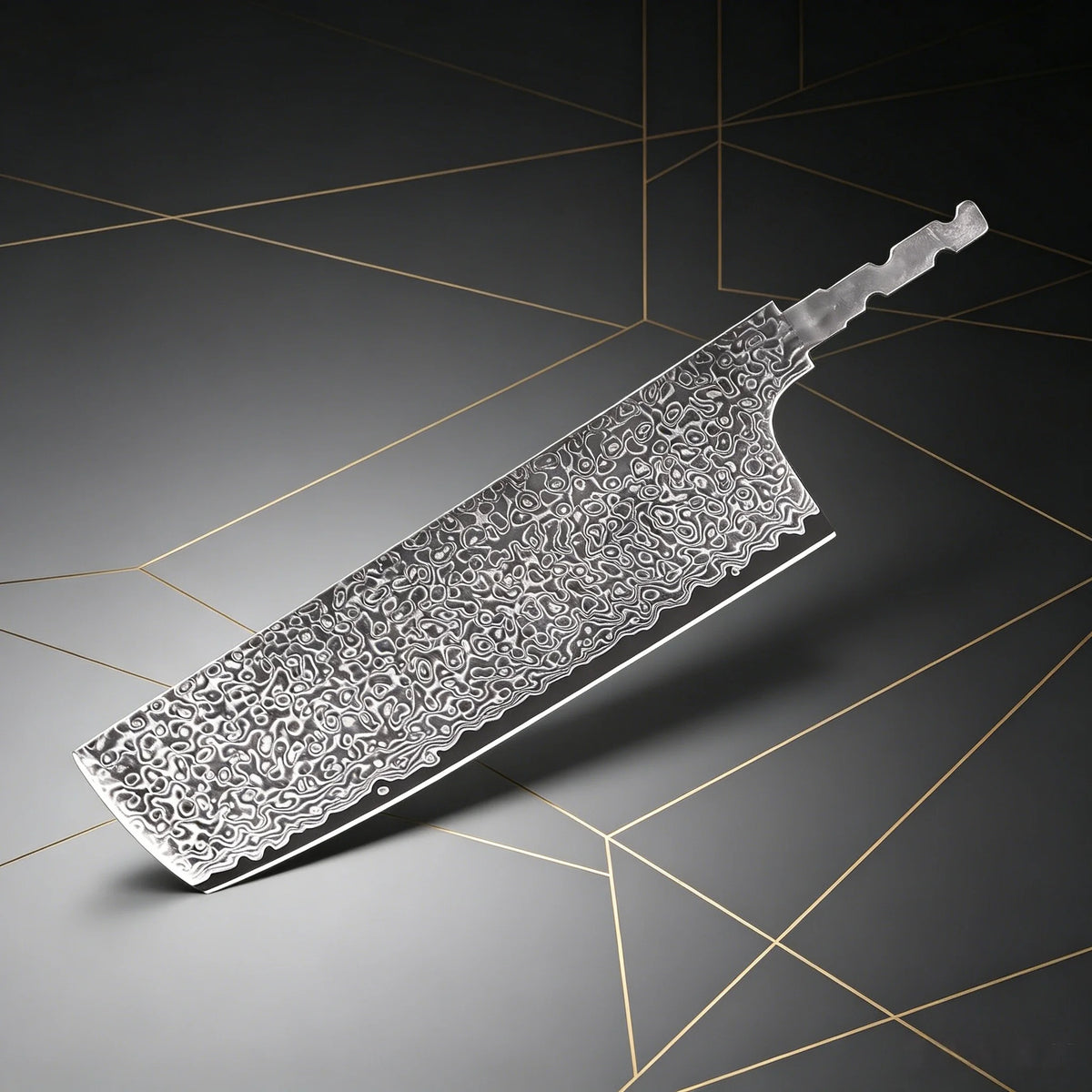 Hand Forged Damascus Steel Chef Knife Blade – 21.8cm Damascus Chef Knife Axl Nakiri Blade