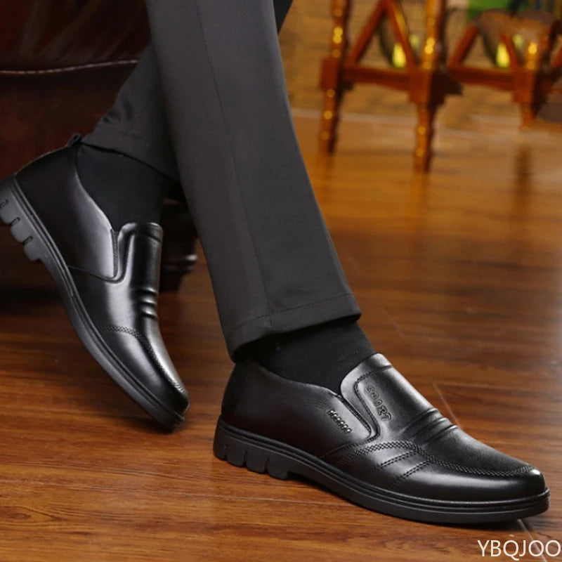 Men's Slip-On Dress Shoes – Round Toe Office & Formal Men's Dress Shoes Axl black 39