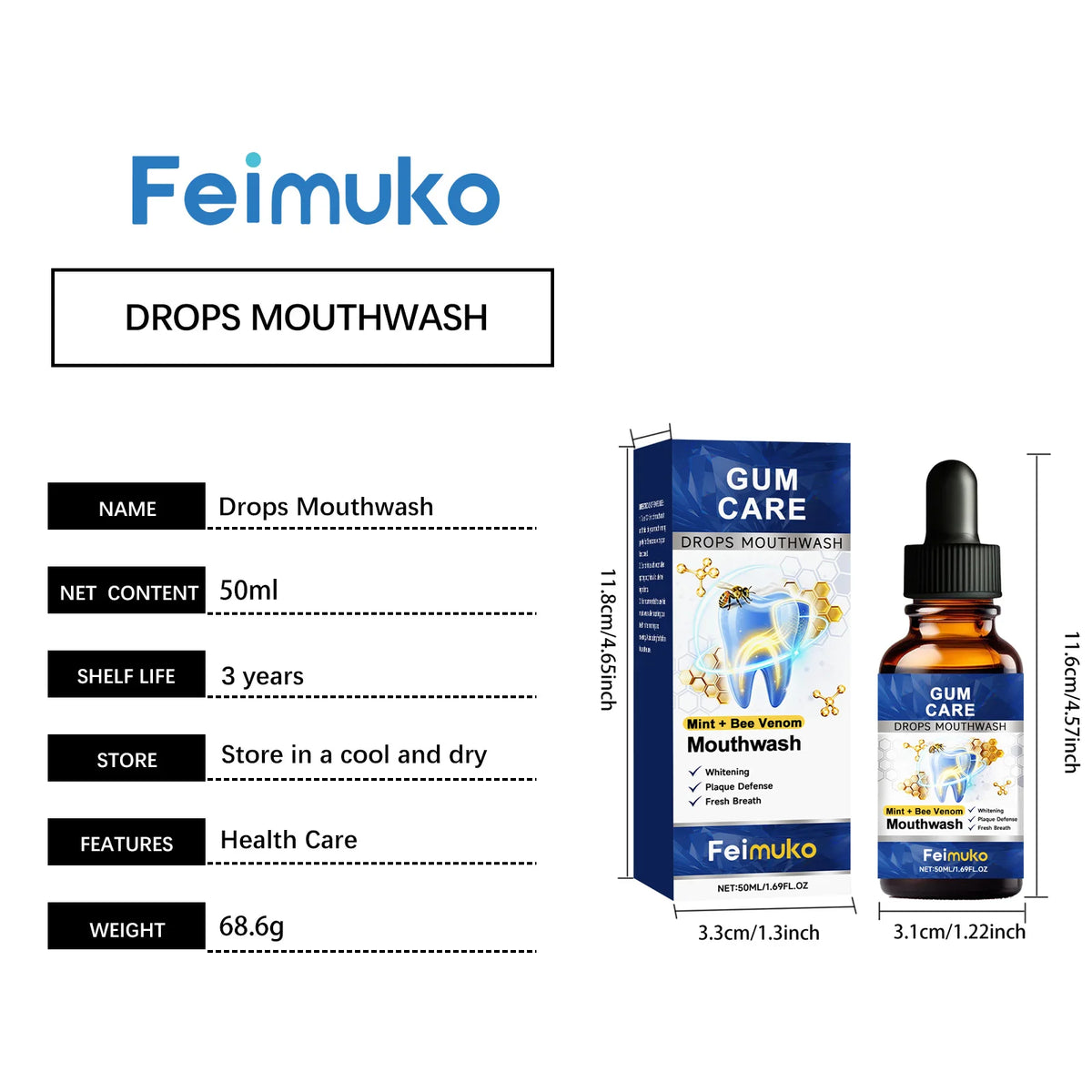 Gum Repair Drops Concentrated Mouthwash – Oral Care 50ml Concentrated Mouthwash Axl