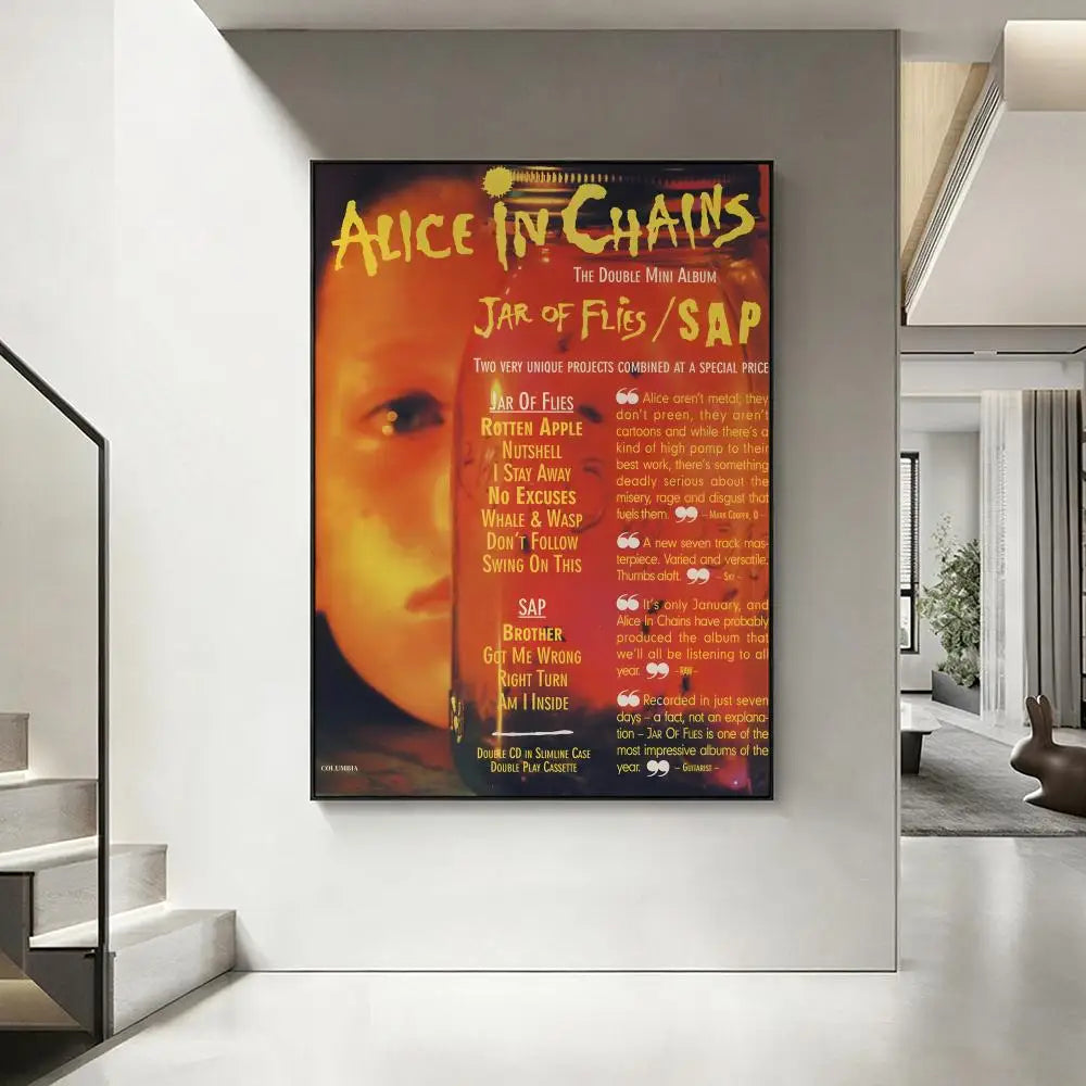 Alice in Chains Poster – HD Art Wall Print | Home & Bar Decor Music Band Poster Axl White1 30X40cmNoframe