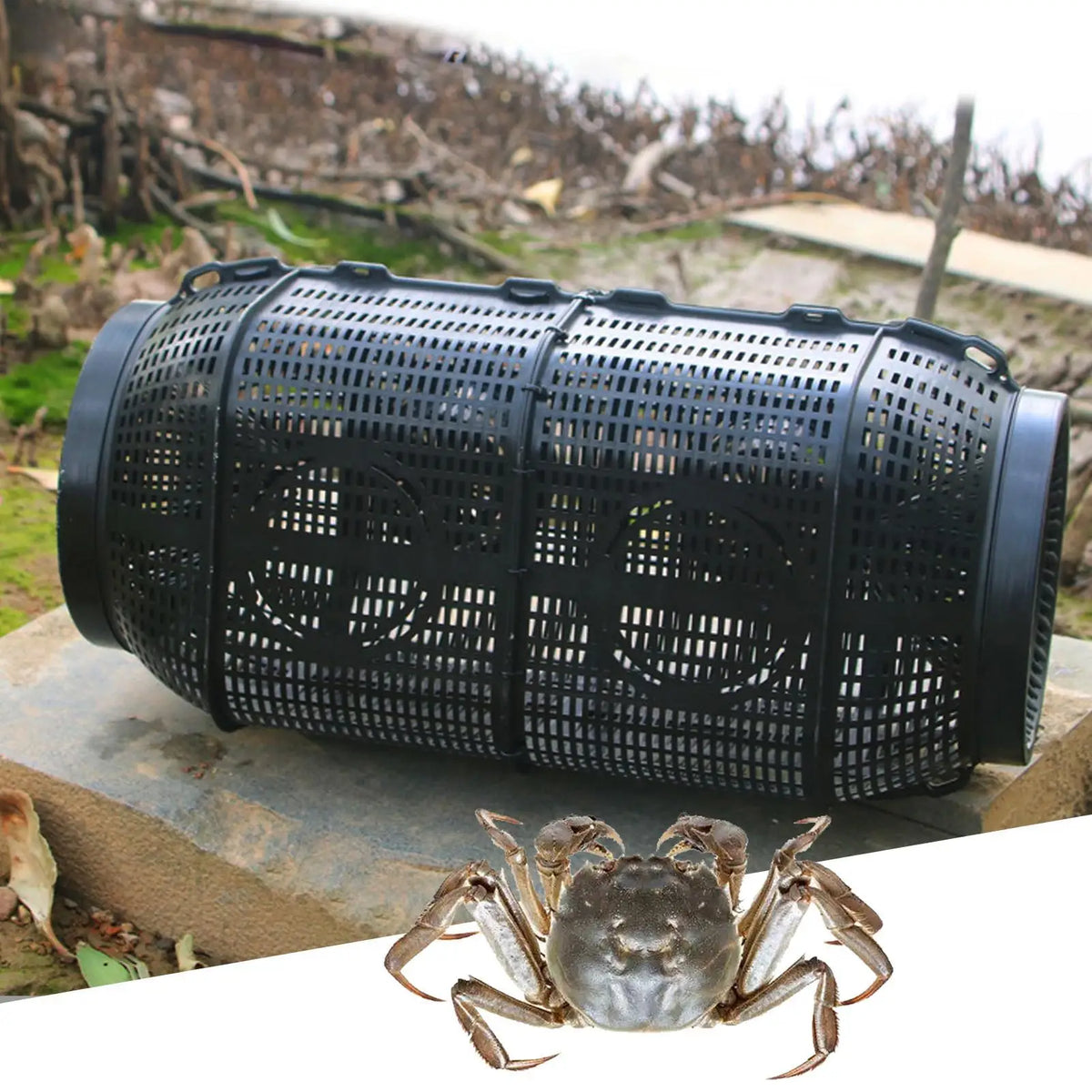 Portable Fish Trap Cage – Shrimp, Crab, Eel & Crayfish Net Fishing Trap Cage Axl