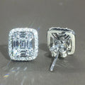Huitan Geometric Cubic Zirconia Stud Earrings | Women's Fashion Stud Earrings Axl E1304