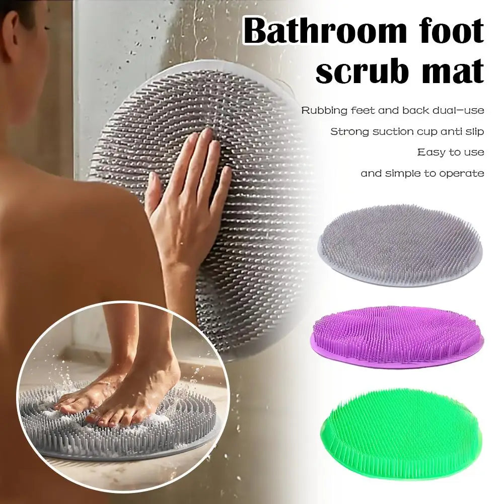 Silicone Foot Scrubber Mat – Non-Slip Bath Massage Pad Foot Scrubber Mat Axl