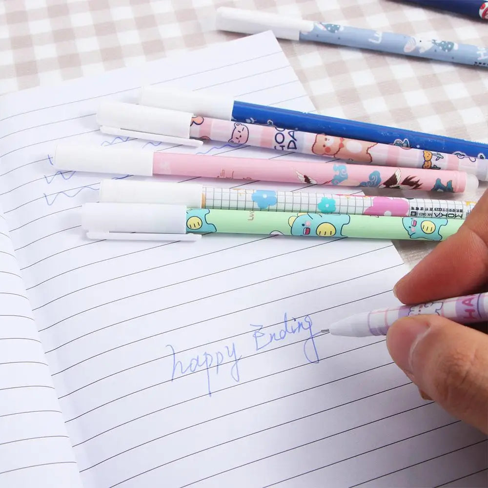 Kawaii Erasable Gel Pen 0.5mm Blue Ink – Cartoon Student Pen Erasable Gel Pen Axl